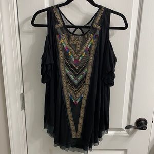 Free People Gypsy Spell Cold Shoulder Top
